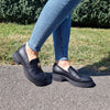 Pantofi Dama Piele Naturala Neagra Gabinna DT3072-2