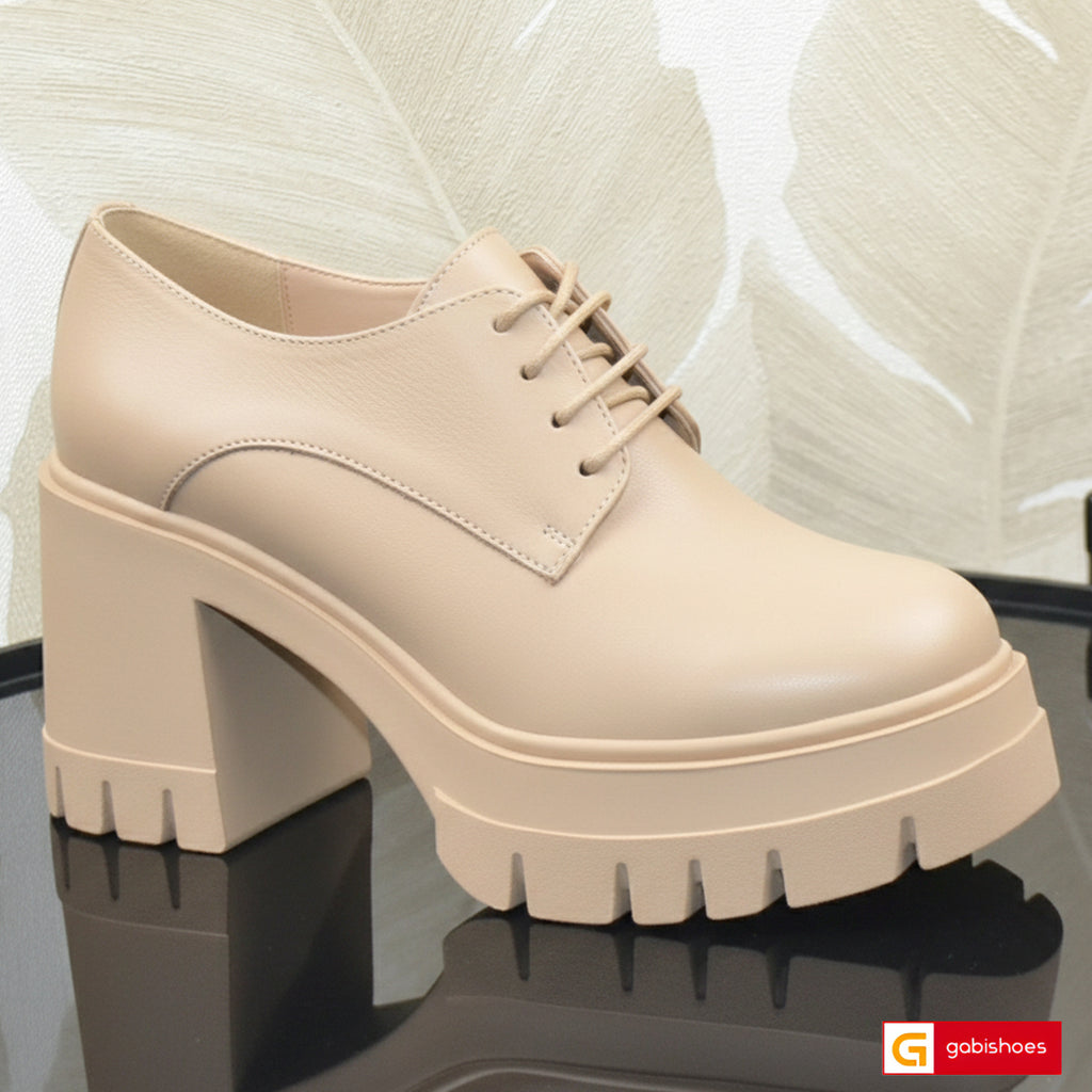 Material: Piele Naturala&nbsp;
Culoare: Bej
Tip: Pantofi&nbsp;
Stil: Casual

- Pantofi piele naturala bej
- Pantofi cu siret
- Talpa bej&nbsp;
- Interior brant cu burete special, la alegere: mesina naturala&nbsp;
- Talpa inaltime 7.5 cm toc, talpa usoara
- Schimb&nbsp; gratuit
33=21-7 cm : 34=22,3 cm: 35 = 23 cm; 36 = 23,8cm; 37 = 24,5cm; 38 = 25,2 cm; 39 = 25,9cm; 40 = 26,6 cm

* Masuratori realizează pentru marimea 37