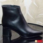 Ghete Dama Piele Naturala Neagra Lorena 4060-6