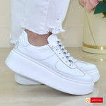 Pantofi Sport Piele Naturala Alba Lorena 4083-1