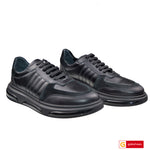 Pantofi Sport Piele Naturala Neagra Gabriel 4023-1