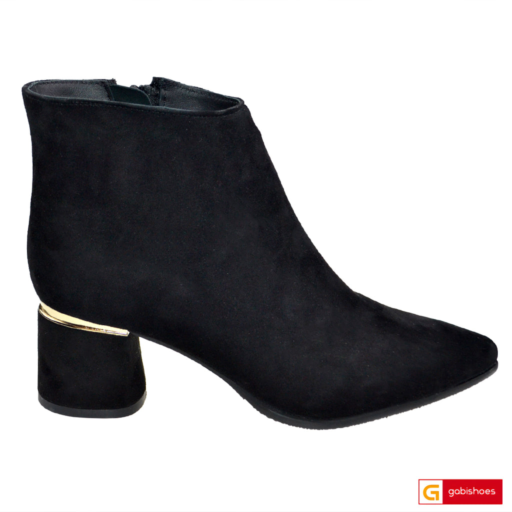 Ghete Dama Piele Naturala Intoarsa Neagra Lorena 4060-3