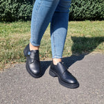 Pantofi Dama Piele Naturala Neagra Gabinna DT3073-2