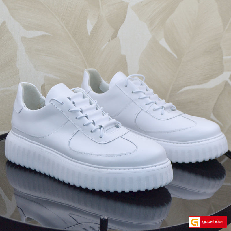 Pantofi Sport Dama Piele Naturala Alba Lorena 4091-1