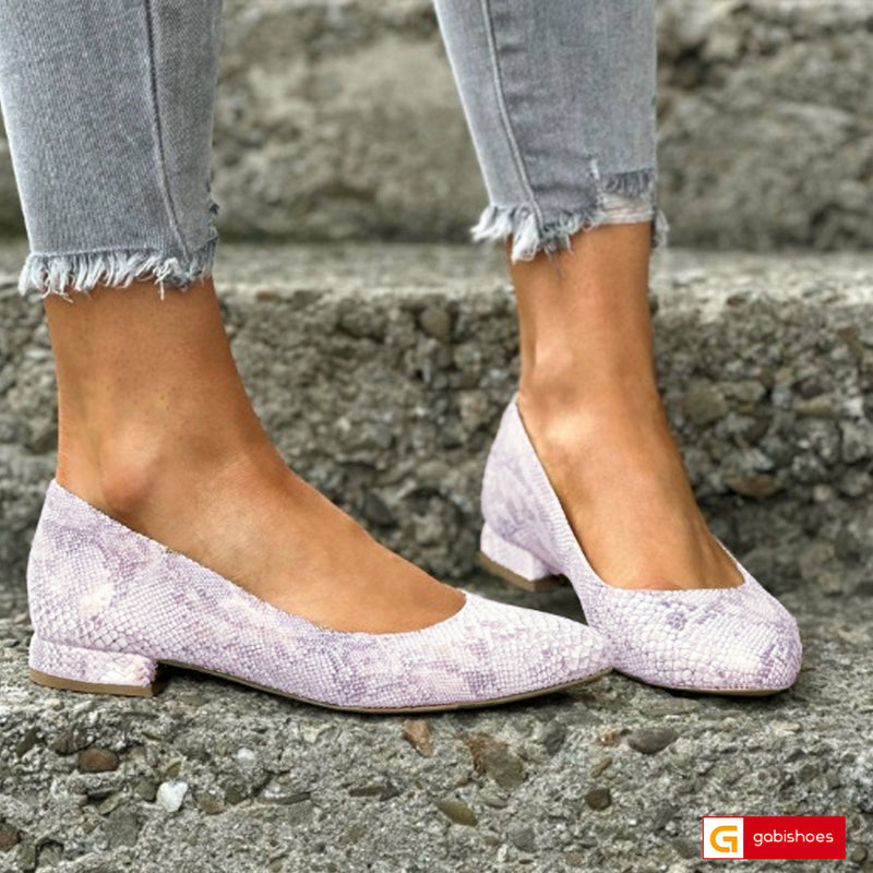 Pantofi Office Dama Piele Naturala Alb cu Auriu Lorena 3976-3