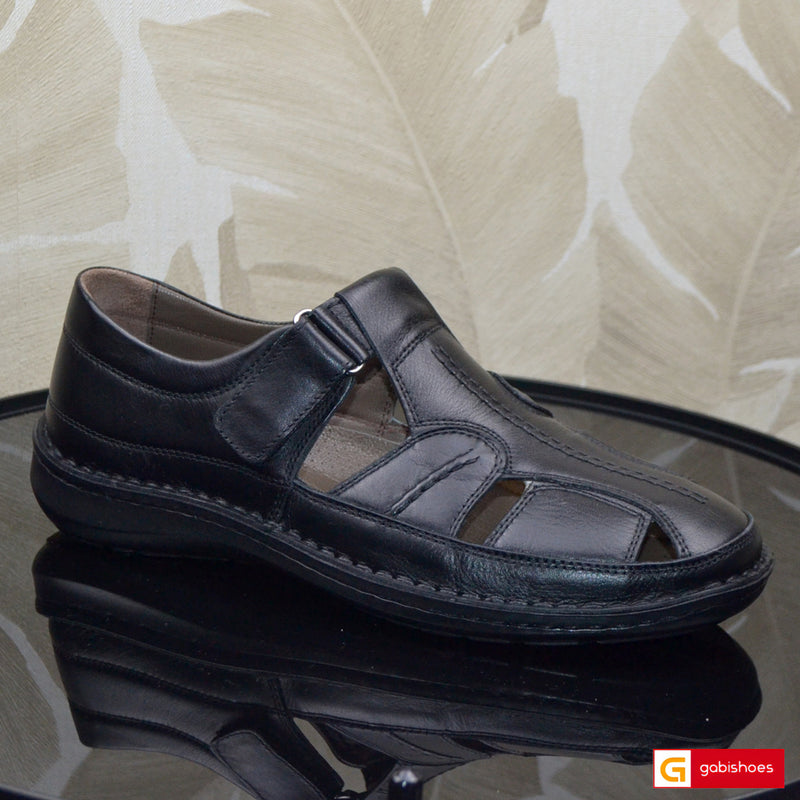 Sandale Piele Naturala Barbati Neagra Gabriel 9991