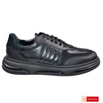 Pantofi Sport Piele Naturala Neagra Gabriel 4023-1
