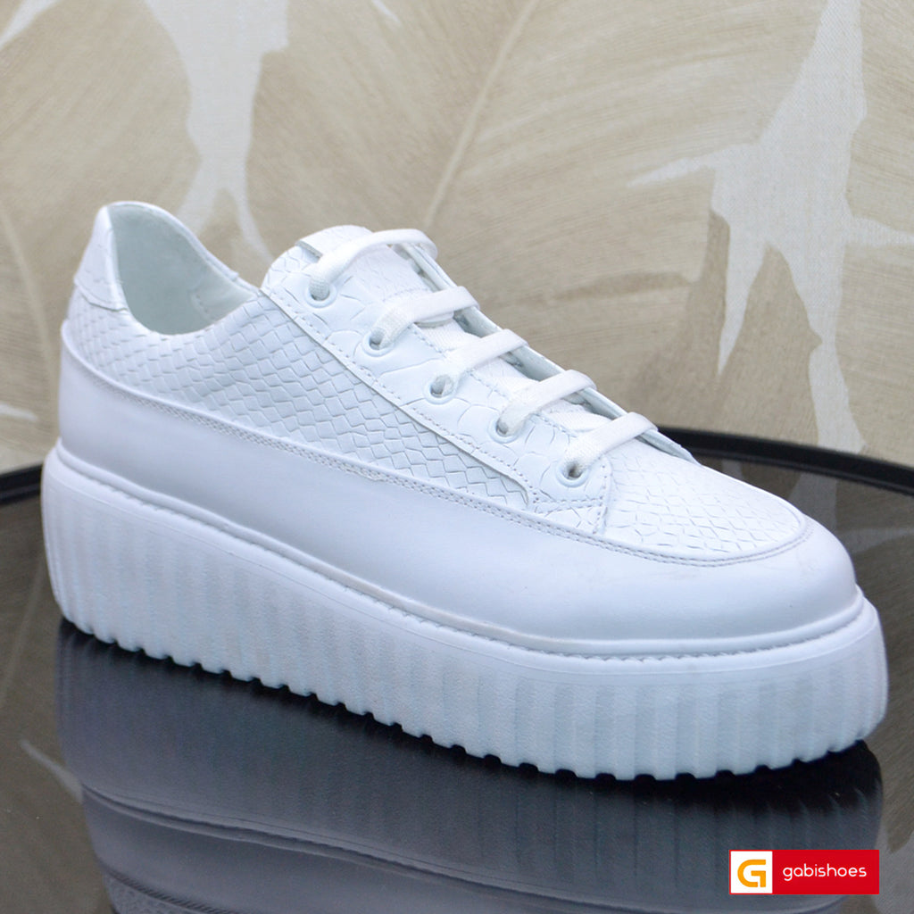 Pantofi Sport Piele Naturala Alba Lorena 4004-1