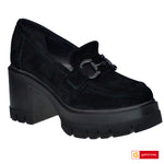 Pantofi Casual Dama Piele Naturala Intoarsa Neagra Lorena 3677-5