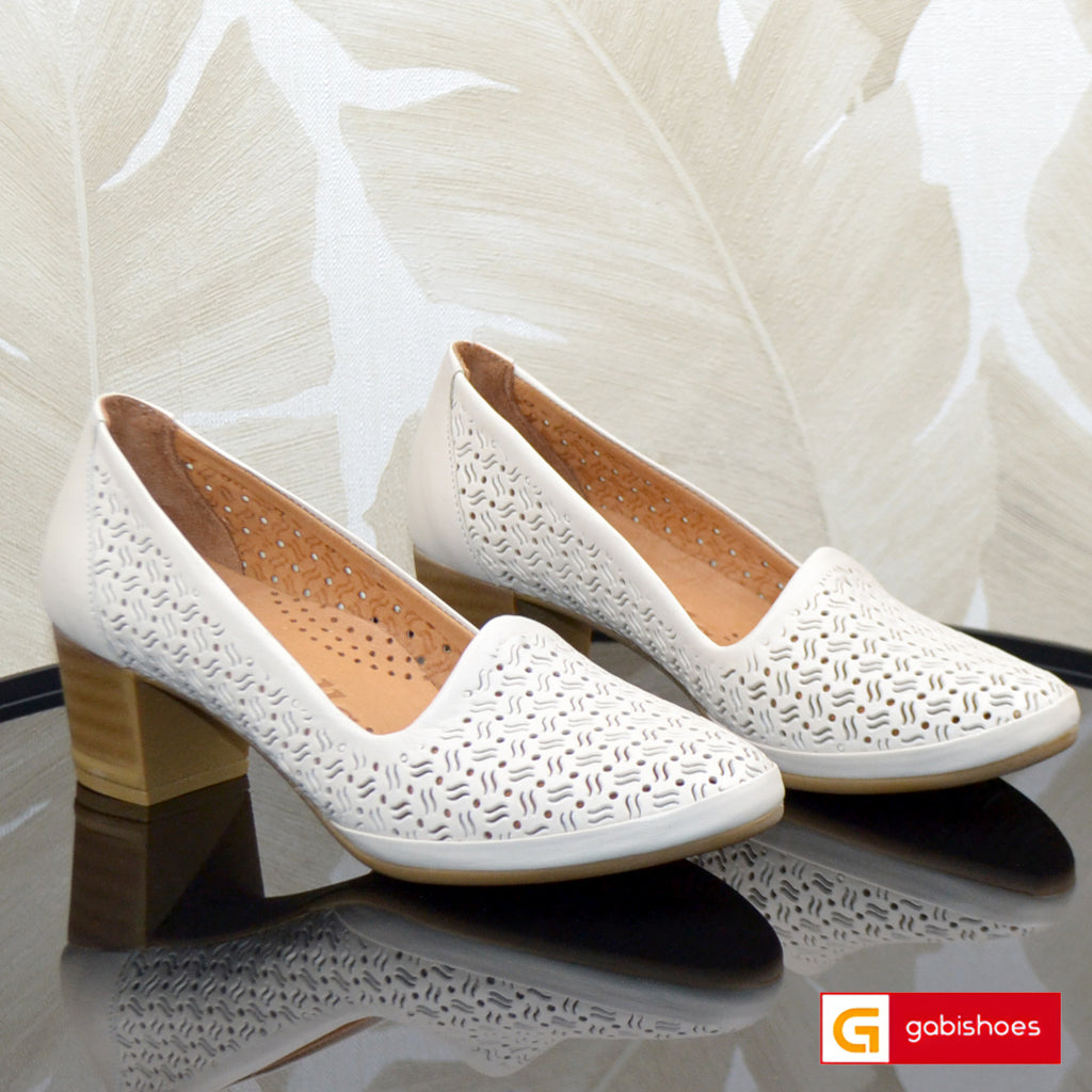 Pantofi Piele Naturala Bej Gabriela 293 BEJ