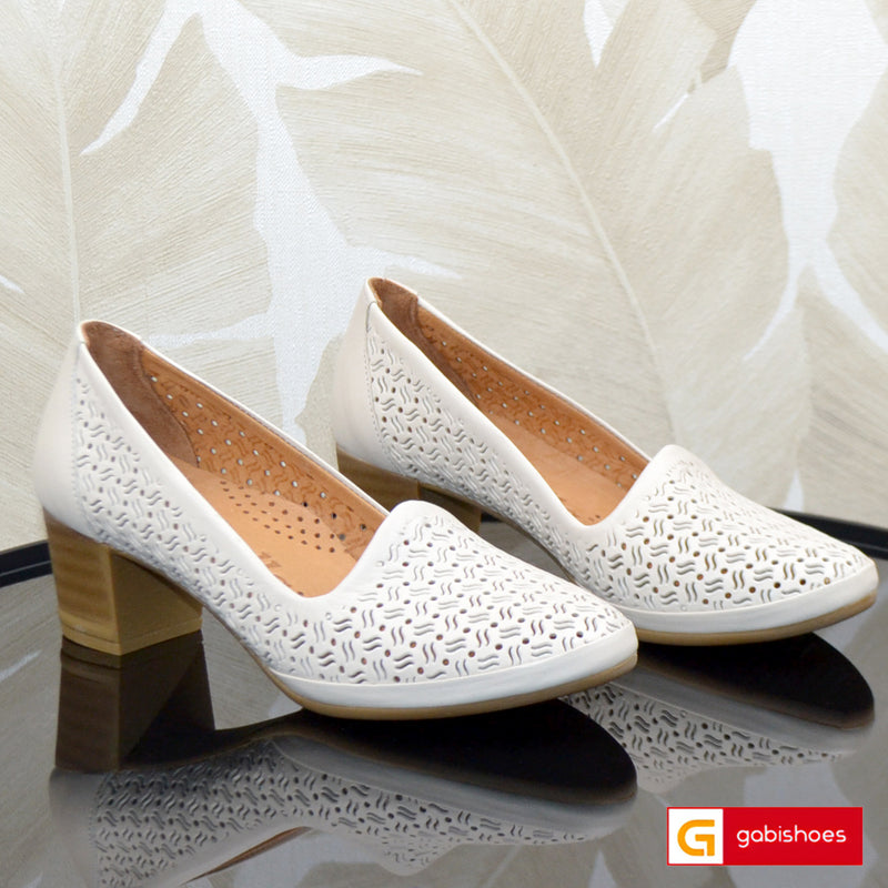 Pantofi Piele Naturala Bej Gabriela 293 BEJ