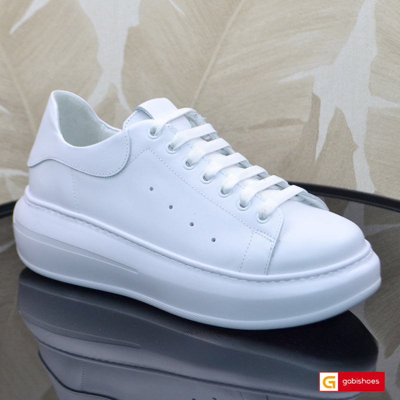 Pantofi Sport Piele Naturala Alba Sandra 881-10