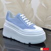 Pantofi Sport Piele Naturala Alb cu Blue Lorena 4064-2 NEW