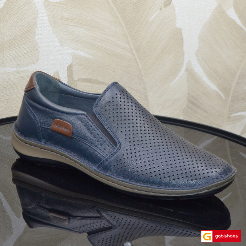 Pantofi Casual Barbat Piele Naturala Bleumarin 9505