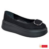 Balerini Piele Naturala Intoarsa Neagra Gabriela 3146-80