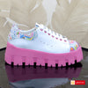 Pantofi Sport Piele Naturala Alba Gabinna 3873-1
