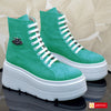Ghete Sport Dama Piele Naturala Verde Lorena 3517-18