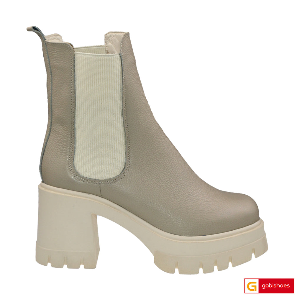 Ghete Dama Piele Naturala Taupe Lorena 3568-4