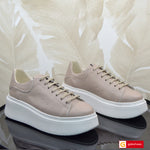 Pantofi Sport Piele Naturala Taupe Lorena 3182-11