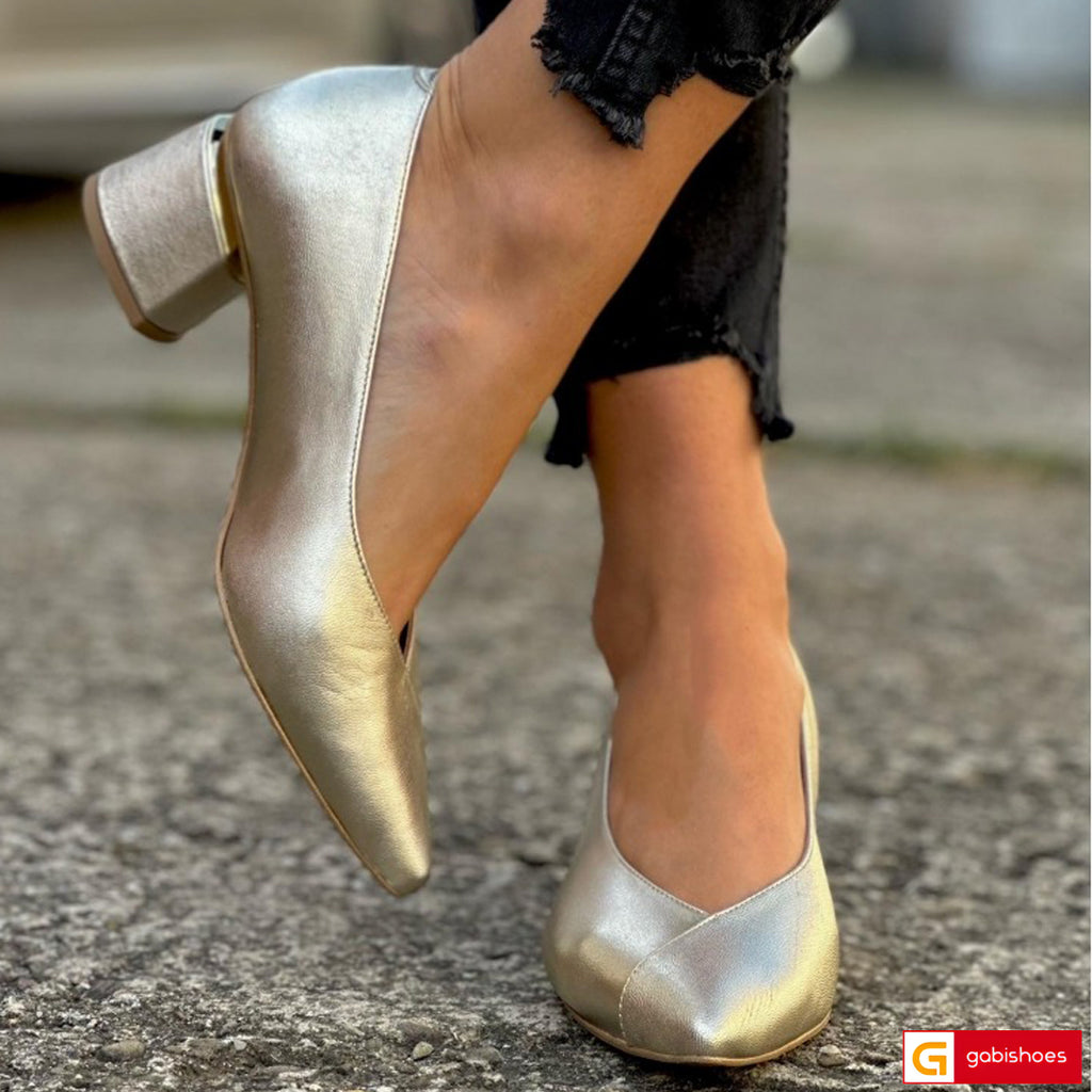 Pantofi Office Dama Piele Naturala Aurie Lorena 3674-5