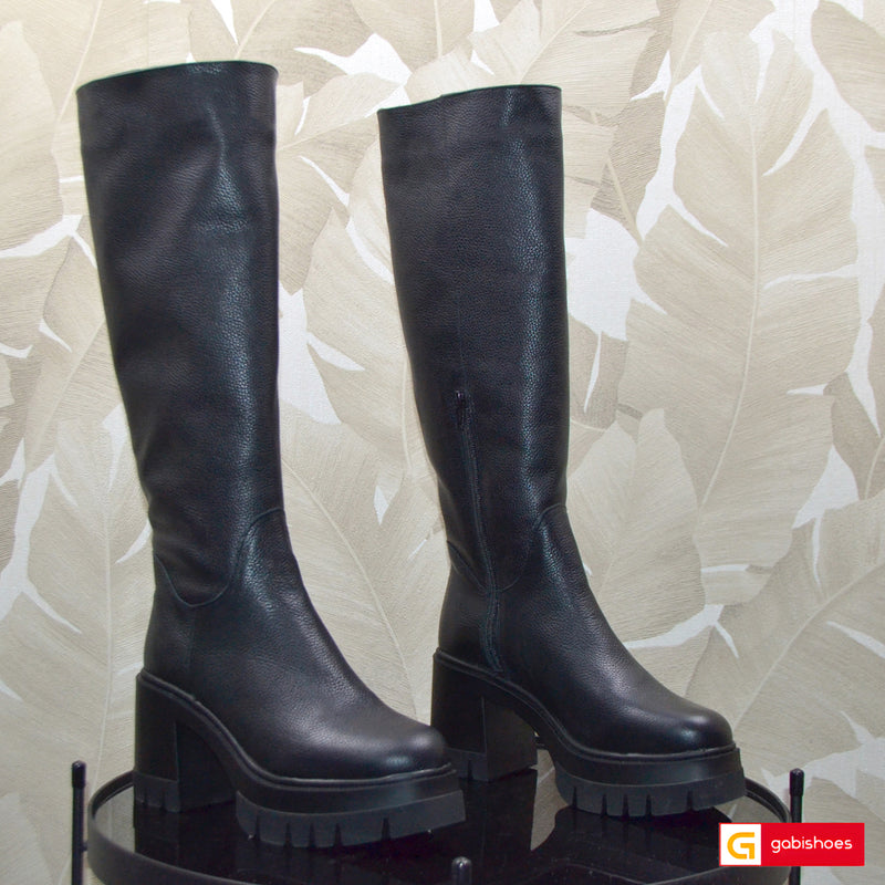 Cizme Dama Piele Naturala Neagra Lorena 3679-4