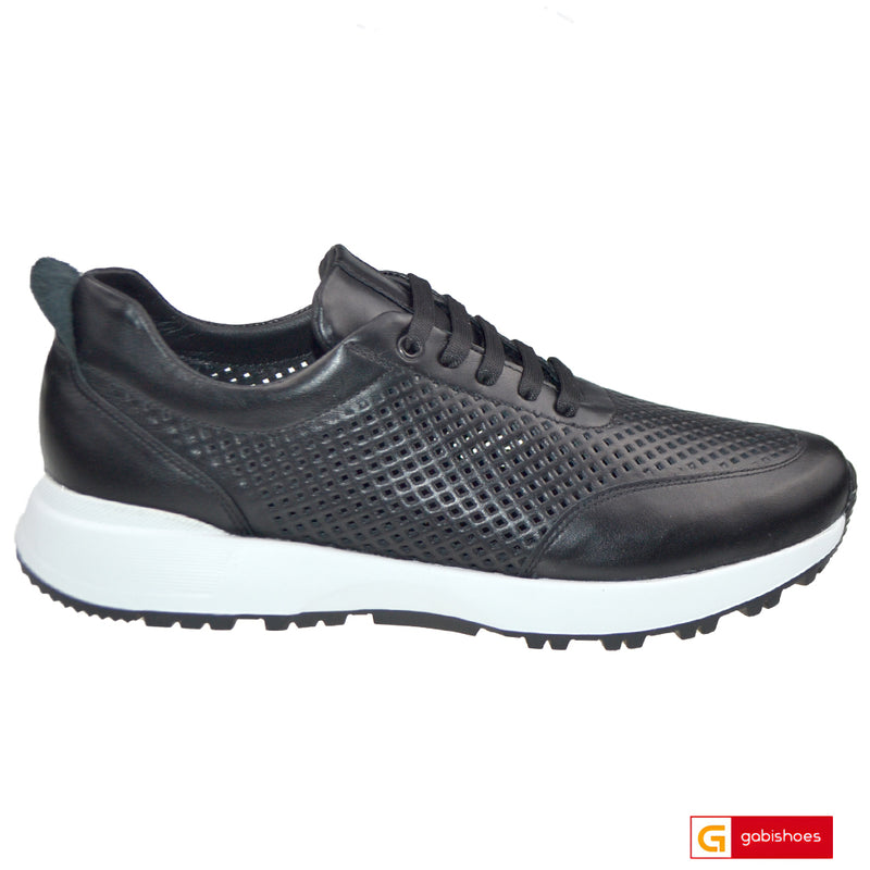 Pantofi Sport Piele Naturala Neagra Gabriel 3952-8 P