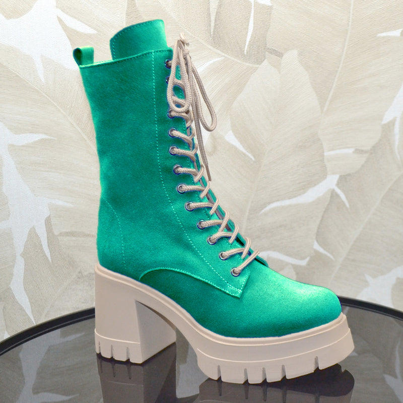 Ghete Dama Piele Naturala Verde Gabinna 3711-23