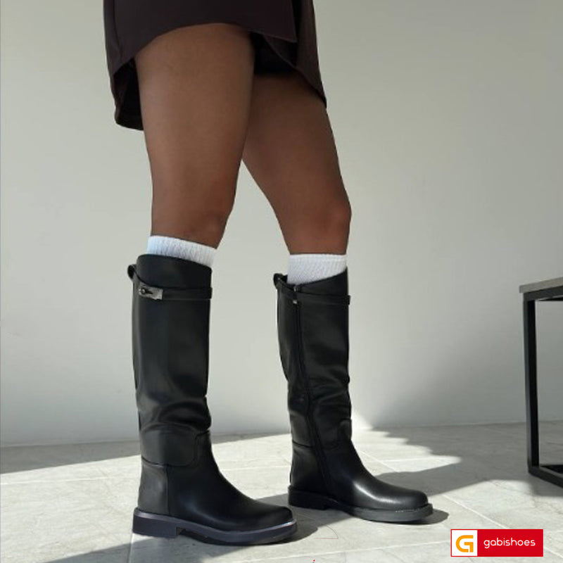 Cizme Dama Piele Naturala Neagra Lorena 4149-2