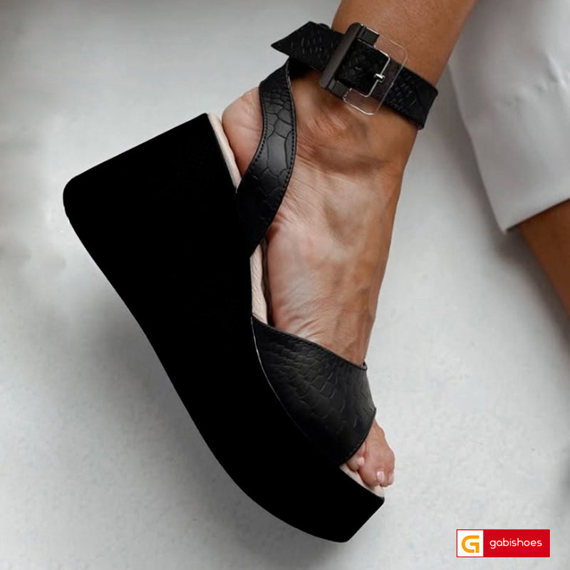 Sandale Piele Naturala Neagra Lorena 3959-1
