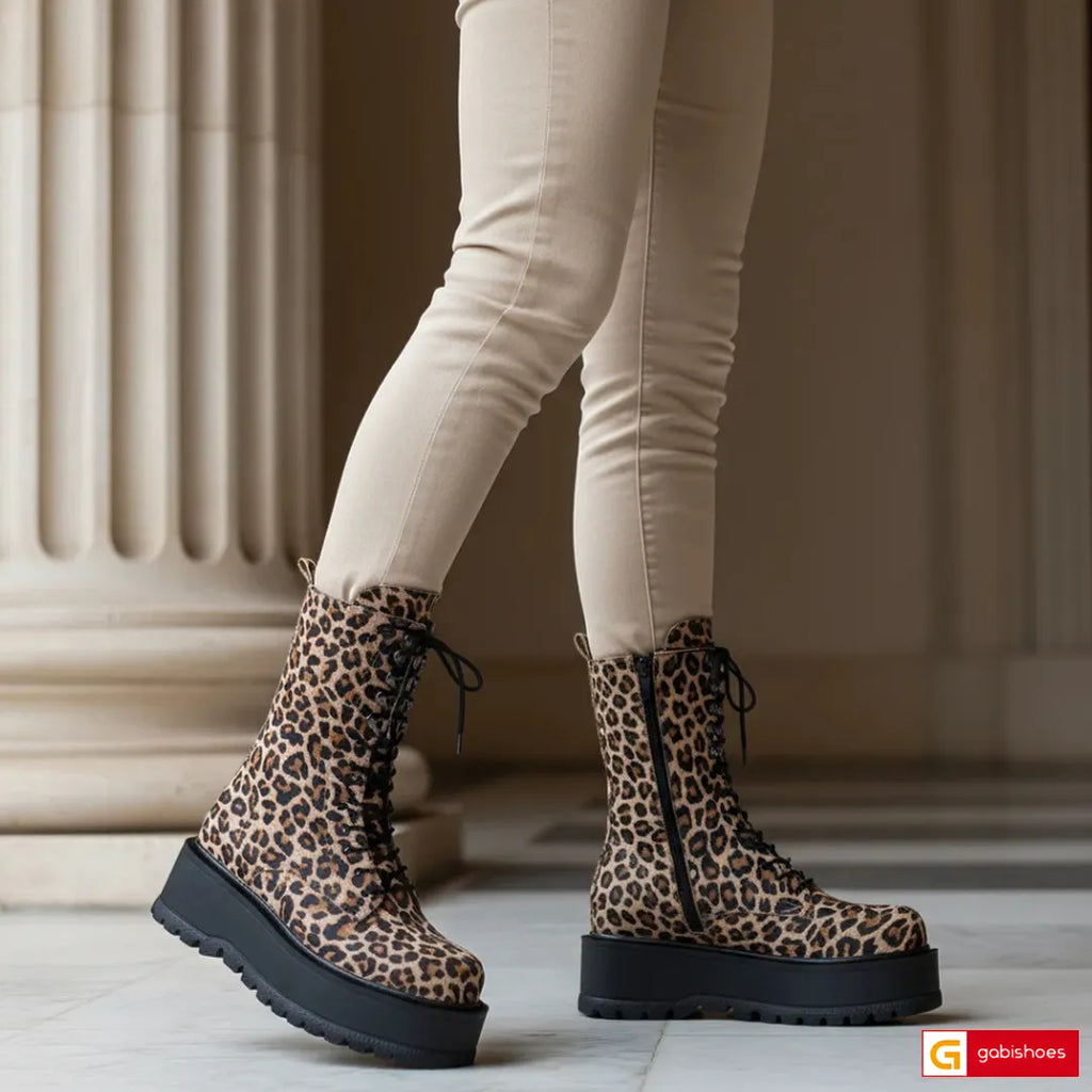 Bocanci Dama Piele Naturala Leopard Lorena 1339-35

Material: Piele Naturala&nbsp;
Culoare: Multicolora
Tip: Ghete
Stil: Casual
Caracteristici Bocanci casual dama piele naturala imprimeu leopard
- Ghete piele naturala&nbsp; neagra cu fermoar si siret
- Ghete cu burete special extra-confort
- Talpa neagra , brant interior cu burete special mesina naturala si blanita neagra groasa
- Inaltime talpa : 4,5 cm
- Schimb gratuit
*Masuratori realizate pentru marimea 37.

Ghetele sunt confectionate din piele de calit