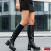 Material: Piele Naturala&nbsp;
Culoare: Neagra
Tip:&nbsp;Cizme
Stil: Casual

- Cizme piele naturala negru box
- Cizme cu fermoar, inaltime gheata de la talpa in sus 46 cm
- Talpa neagra&nbsp;
- Interior brant cu burete special, la alegere: mesina naturala neagra sau blanita&nbsp; neagra
- Talpa inaltime 7.5 cm toc , talpa usoara
- Schimb&nbsp; gratuit
34=22,3 cm: 35 = 23 cm; 36 = 23,8cm; 37 = 24,5cm; 38 = 25,2 cm; 39 = 25,9cm; 40 = 26,6 cm