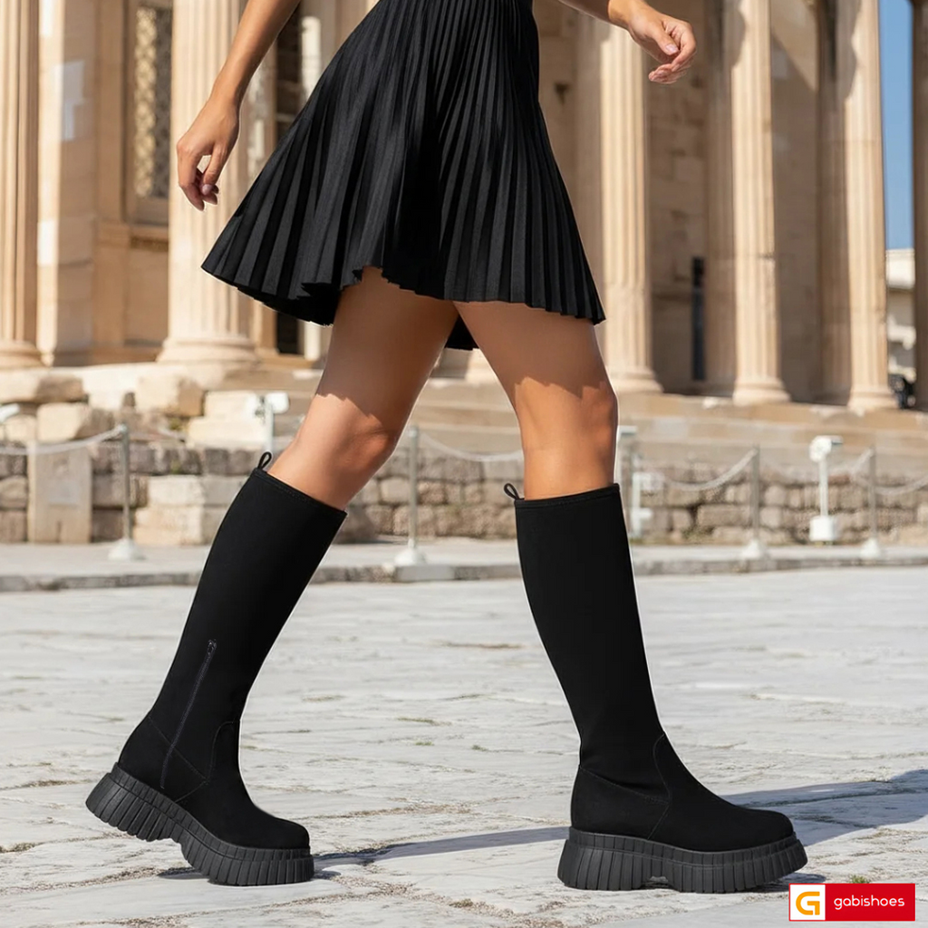 -Material: Piele Naturala&nbsp;
-Culoare: Negru
-Tip: Cizme tubulare&nbsp; streach
-Stil: Casual

- Cizme piele naturala neagra cu&nbsp; streach negru
- Cizme cu fermoar, Toc inaltime 5,5 cm&nbsp;
- Talpa neagra, varf rotund , brant interior cu burete special,
- Schimb gratuit&nbsp;
* Masuratori realizate pentru marimea 37&nbsp;&nbsp;