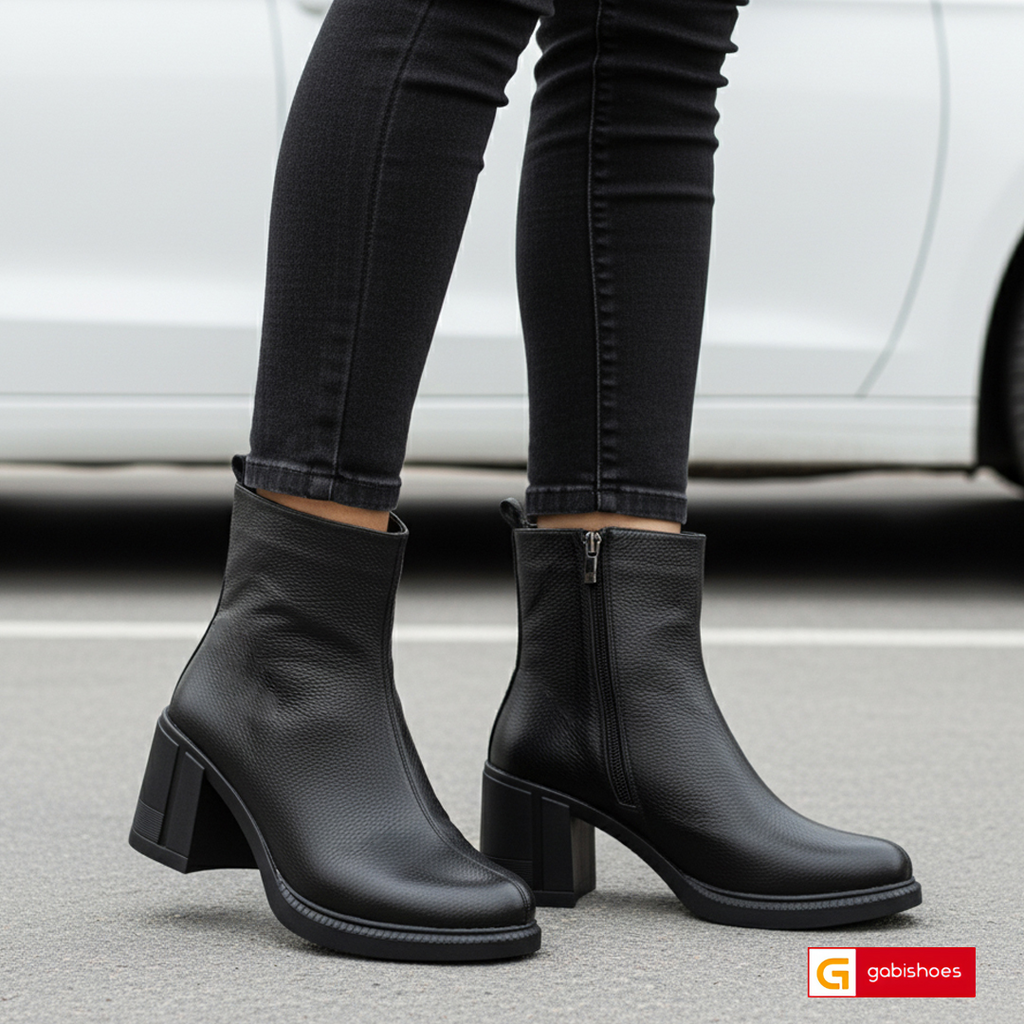 Material: Piele Naturala&nbsp;
Culoare: Neagra
Tip: Ghete Dama
Stil: Casual

- Ghete piele naturala box negru
- Ghete cu fermoar&nbsp;
- Talpa neagra , varful rotund
- Inaltime talpa : 6 cm&nbsp;&nbsp;
- Material interior textil si mesina naturala ,Schimb gratuit
*Masuratori realizat pentru marimea 37