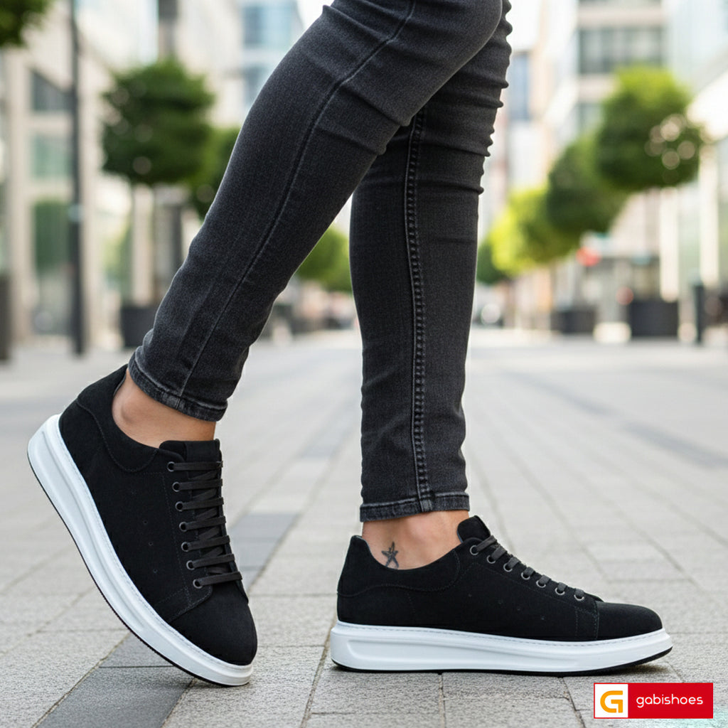 Pantofi Sport Piele Naturala Neagra Gabriel 3572-2

Material: Piele Naturala Intoarsa
Culoare: Neagra
Tip: Pantofi
Stil: Sport
Caracteristici Pantofi sport piele naturala intoarsa neagra
- Pantofi piele naturala sistem de inchidere cu siret&nbsp;
- Pantofi sport cu burete special extra-confort
- Talpa alb cu negru cusuta , brant interior cu burete special , mesina naturala&nbsp;&nbsp;
- Inaltime talpa : 4,5 cm&nbsp;
- Schimb gratuit&nbsp;&nbsp;
*Masuratori realizate pentru marimea 41.

Pantofii&nbsp;sunt co