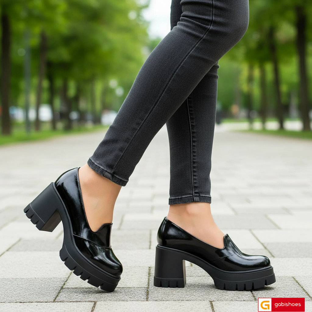 Material: Piele Naturala Lacuita
Culoare: Neagra
Tip: Pantofi&nbsp;
Stil: Casual

- Pantofi piele naturala neagra lacuita
- Pantofi fara elastic
- Talpa neagra&nbsp;
- Interior brant cu burete special, mesina naturala&nbsp;
- Talpa inaltime 7.5 cm toc, talpa usoara
Schimb gratuit /;33=21,7 cm

* Masuratori realizează pentru marimea 37

Acesta este un tabel propriu de mărimi.

Marime	34	35	36	37	38	39	40
Lungime Picior(CM)	22.3	23	23.8	24,5	25.2	25.9	26.6