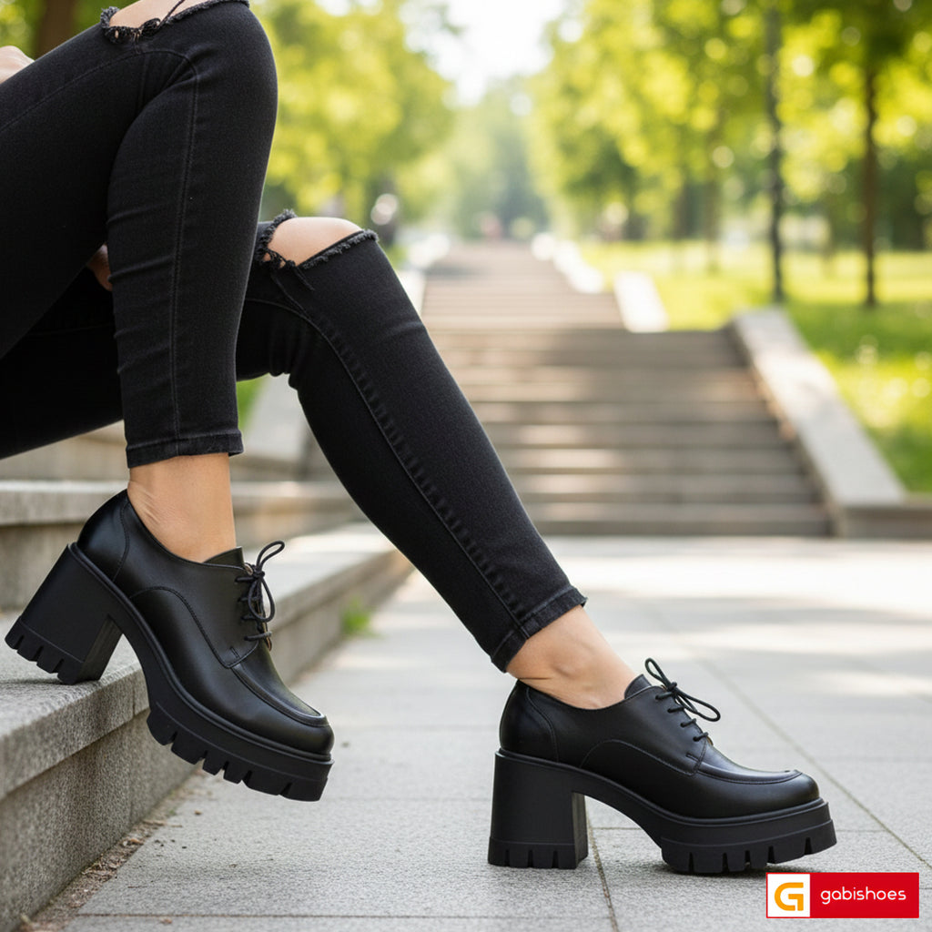 Material: Piele Naturala&nbsp;
Culoare: Neagra
Tip: Pantofi&nbsp;
Stil: Casual

- Pantofi piele naturala&nbsp; neagra , inchidere cu siret
- Talpa neagra&nbsp;
- Interior brant cu burete special, la alegere: mesina naturala&nbsp;
- Talpa inaltime 7.5 cm toc, talpa usoara
- Schimb&nbsp; gratuit
33=21-7 cm : 34=22,3 cm: 35 = 23 cm; 36 = 23,8cm; 37 = 24,5cm; 38 = 25,2 cm; 39 = 25,9cm; 40 = 26,6 cm

* Masuratori realizează pentru marimea 37