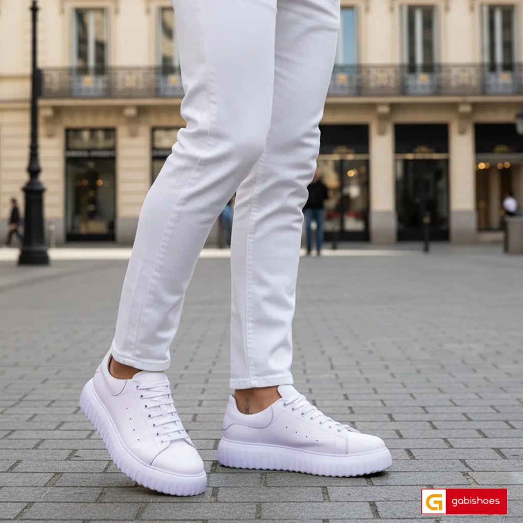 Pantofi Sport Piele Naturala Alba 3496-4

Material: Piele Naturala
Culoare: Alba
Tip: Pantofi
Stil: Sport
Caracteristici Pantofi sport piele naturala alba
- Pantofi piele naturala alba si sistem de inchidere cu siret&nbsp;
- Pantofi sport cu burete special extra-confort
- Talpa alba cusuta , brant interior cu burete special , mesina naturala&nbsp;&nbsp;
- Inaltime talpa : 4,5 cm&nbsp;
- Schimb gratuit
*Masuratori realizate pentru marimea 41.

Pantofii&nbsp;sunt confectionatii din piele de calitate superioar