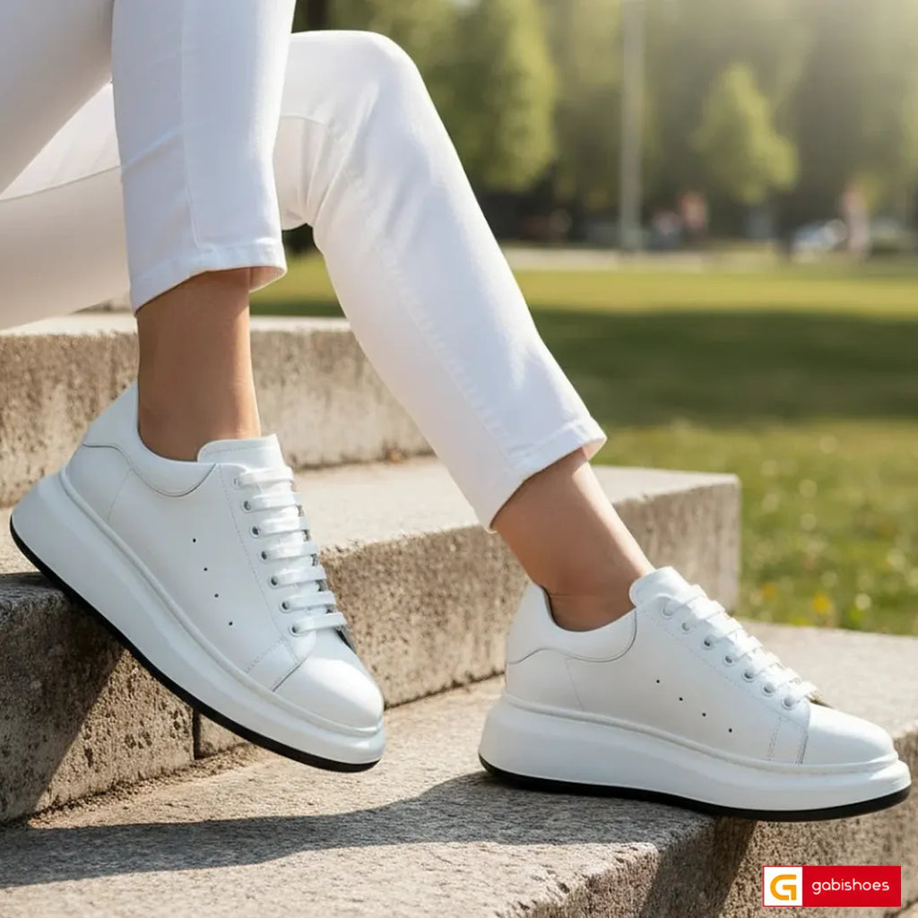 Material: Piele Naturala&nbsp;
Culoare:&nbsp;Alba
Tip: Pantofi
Stil: Casual

- Pantofi piele naturala&nbsp;alba ,pantofi cu siret
- Pantofi cu burete special extra-confort
- Talpa alb cu negru , varf rotunt, brant interior cu burete special , mesina naturala&nbsp; bej
- Inaltime talpa : 5 cm in spate si 3 cm in fata ,talpa&nbsp; foarte usoara&nbsp;
- Schimb gratuit
*Masuratori realizate pentru marimea 37