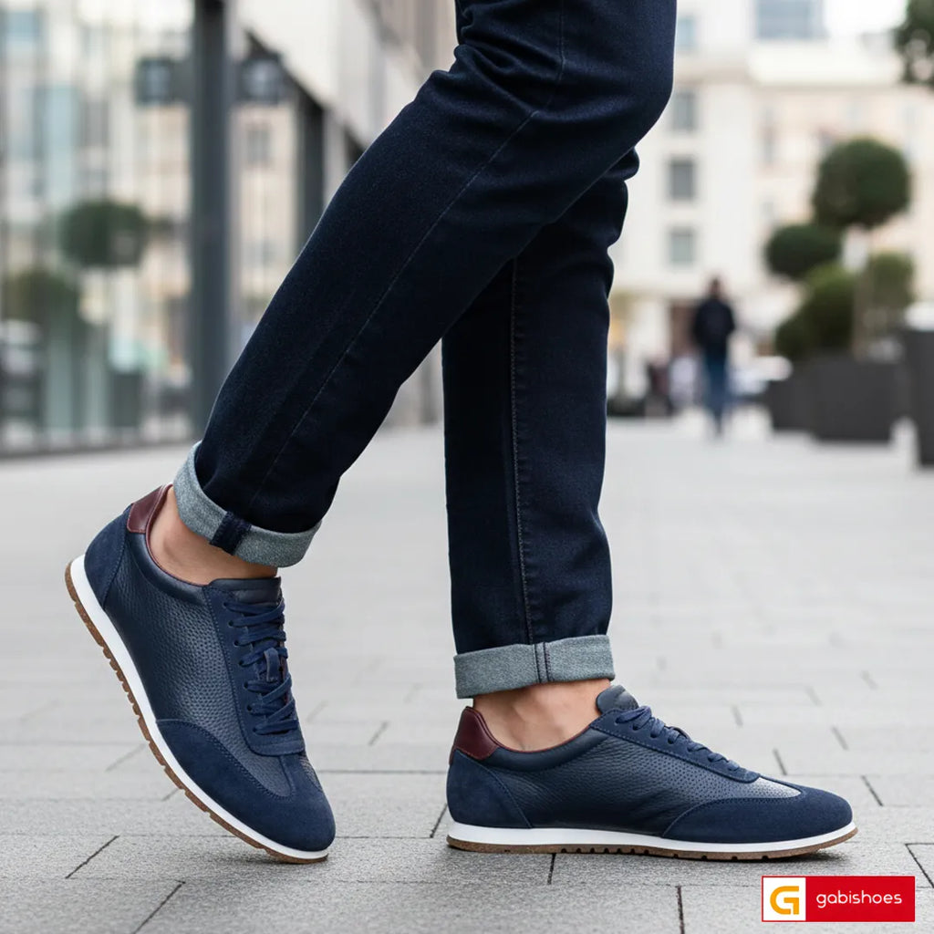 Pantofi Sport Piele Naturala Bleumarin Gabriel 3420

Material: Piele Naturala
Culoare: Bleumarin
Tip: Pantofi
Stil: Sport
Caracteristici Pantofi sport piele naturala bleumarin si piele naturala bordo
- Pantofi piele naturala sistem de inchidere cu siret&nbsp;
- Pantofi sport cu burete special extra-confort
- Talpa sport alb cu bej , brant interior cu burete special , mesina naturala&nbsp;&nbsp;
- Inaltime talpa : 2 cm&nbsp;
- Schimb gratuit
*Masuratori realizate pentru marimea 37.

Pantofii&nbsp;sunt confec