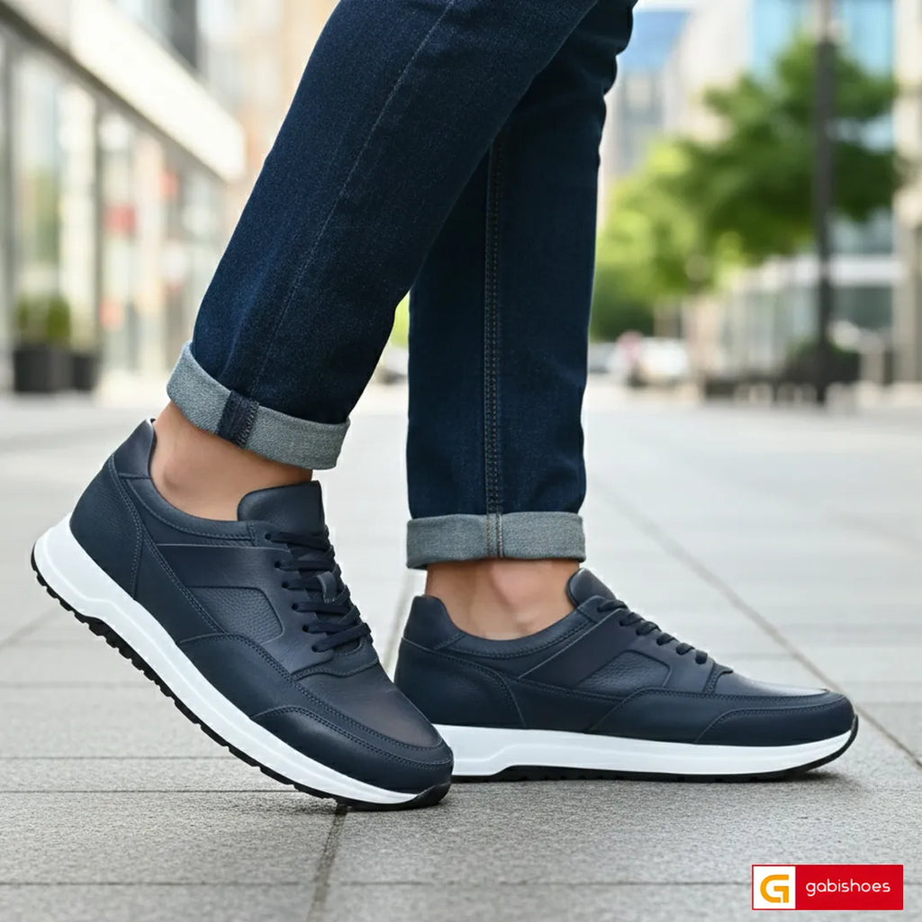 Pantofi Sport Piele Naturala Bleumarin Gabriel 6100

Material: Piele Naturala
Culoare: Bleumarin
Tip: Pantofi
Stil: Sport
Caracteristici Pantofi sport piele naturala bleumarin&nbsp; si piele naturala intoarsa bleumarin
- Pantofi piele naturala sistem de inchidere cu siret&nbsp;
- Pantofi sport cu burete special extra-confort
- Talpa sport alb cu negru , brant interior cu burete special , mesina naturala&nbsp;&nbsp;
- Inaltime talpa : 2 cm&nbsp;
- Schimb gratuit
*Masuratori realizate pentru marimea 37.

Pant