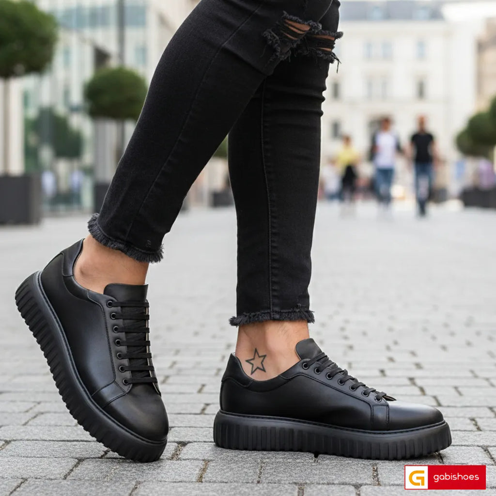 Pantofi Sport Piele Naturala Neagra Gabriel 3700-2

Material: Piele Naturala
Culoare: Neagra
Tip: Pantofi
Stil: Sport
Caracteristici Pantofi sport piele naturala neagra
- Pantofi piele naturala sistem de inchidere cu siret&nbsp;
- Pantofi sport cu burete special extra-confort
- Talpa neagra cusuta , brant interior cu burete special , mesina naturala&nbsp;&nbsp;
- Inaltime talpa : 4,5 cm&nbsp;
- Schimb gratuit
*Masuratori realizate pentru marimea 41.

Pantofii&nbsp;sunt confectionatii din piele de calitate s