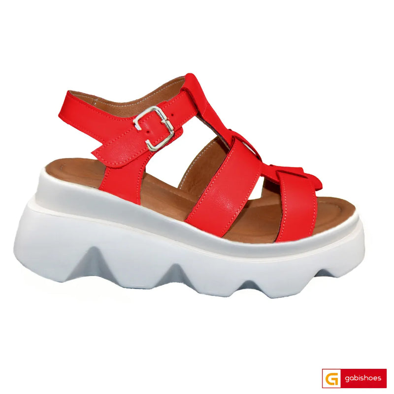 -Material: Piele Naturala&nbsp;
-Culoare: Rosie
-Tip: Sanda
-Stil: Confort

- Sanda piele naturala rosie ,sistem de inchidere cu catarama
- Sanda cu burete special extra-confort&nbsp;
- Talpa bej , varf rotund, brant interior cu burete special mesina naturala&nbsp;
- Inaltime toc: 7 cm , talpa usoara&nbsp;
- Schimb gratuit&nbsp;
*Masuratori realizate pentru marimea 37