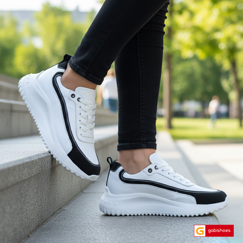 Sneakers Piele Naturala Alba cu Negru Tokio 3744-5

Material: Piele Naturala
Culoare: Alb cu negru
Tip: Pantofi
Stil: Sport
Caracteristici Pantofi sport piele naturala alba cu negru
- Pantofi piele naturala alb cu negru ,&nbsp; sistem de inchidere cu siret&nbsp;
- Pantofi sport cu burete special extra-confort
- Talpa alba , brant interior cu burete special , mesina naturala&nbsp;&nbsp;
- Inaltime talpa : 3,5 cm&nbsp;
- Schimb gratuit
*Masuratori realizate pentru marimea 37.

Pantofii&nbsp;sunt confectionati