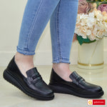 Pantofi Casual Piele Naturala Neagra Gabinna 065-536