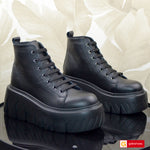 Ghete Sport Dama Piele Naturala Neagra Lorena 4095-1