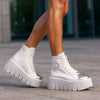 Ghete Sport Dama Piele Naturala Alb cu Argintiu Lorena 3478-3