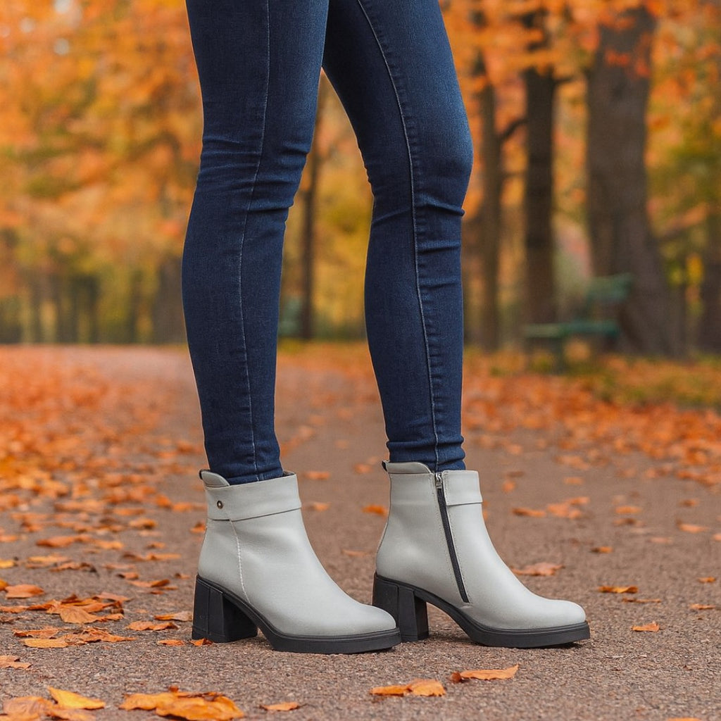 Ghete Dama Piele Naturala Taupe Gabinna 989