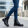 Ghete Casual Dama Piele Naturala Neagra Gabina 605