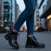 Ghete Dama Piele Naturala Neagra Gabinna 520