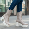 Ghete Dama Piele Naturala Taupe Gabinna 3711-29